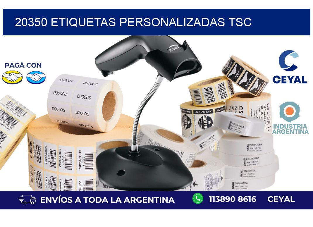 20350 ETIQUETAS PERSONALIZADAS TSC