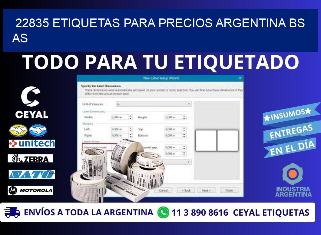 22835 ETIQUETAS PARA PRECIOS ARGENTINA BS AS