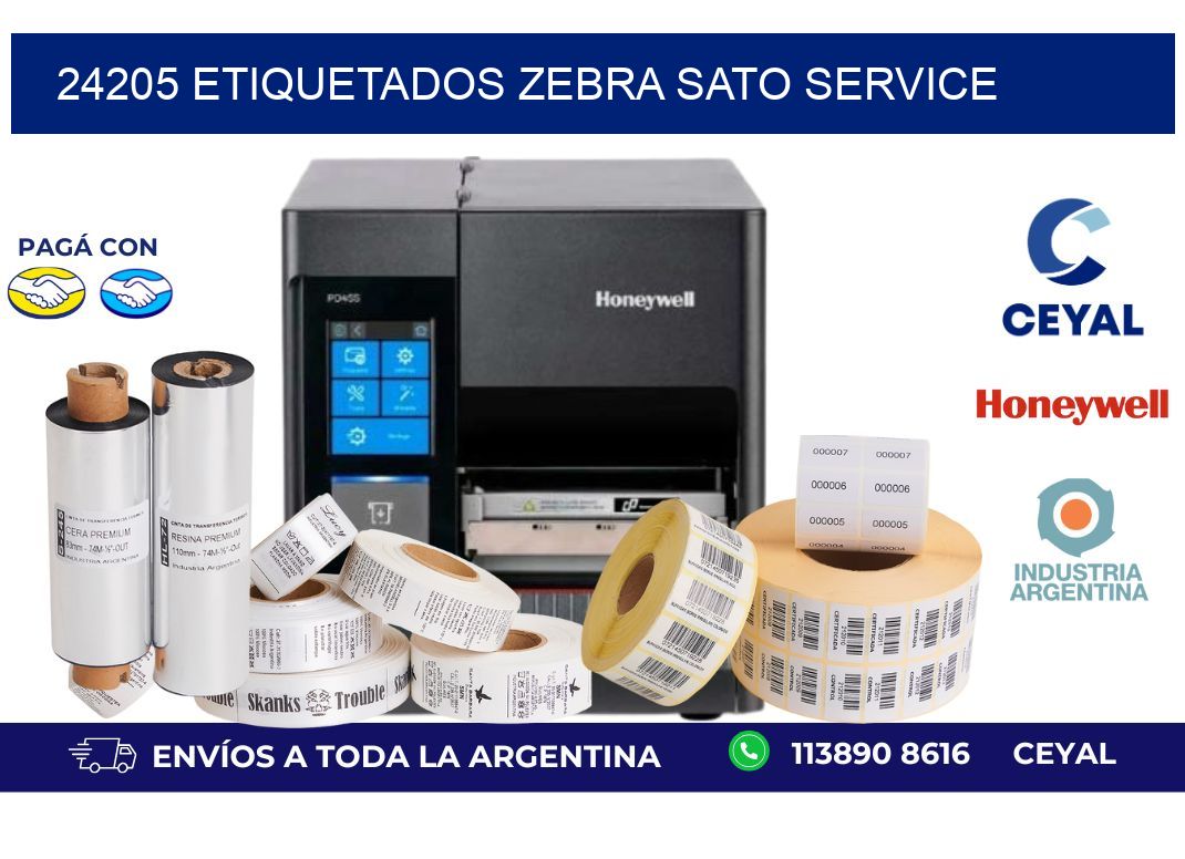 24205 ETIQUETADOS ZEBRA SATO SERVICE