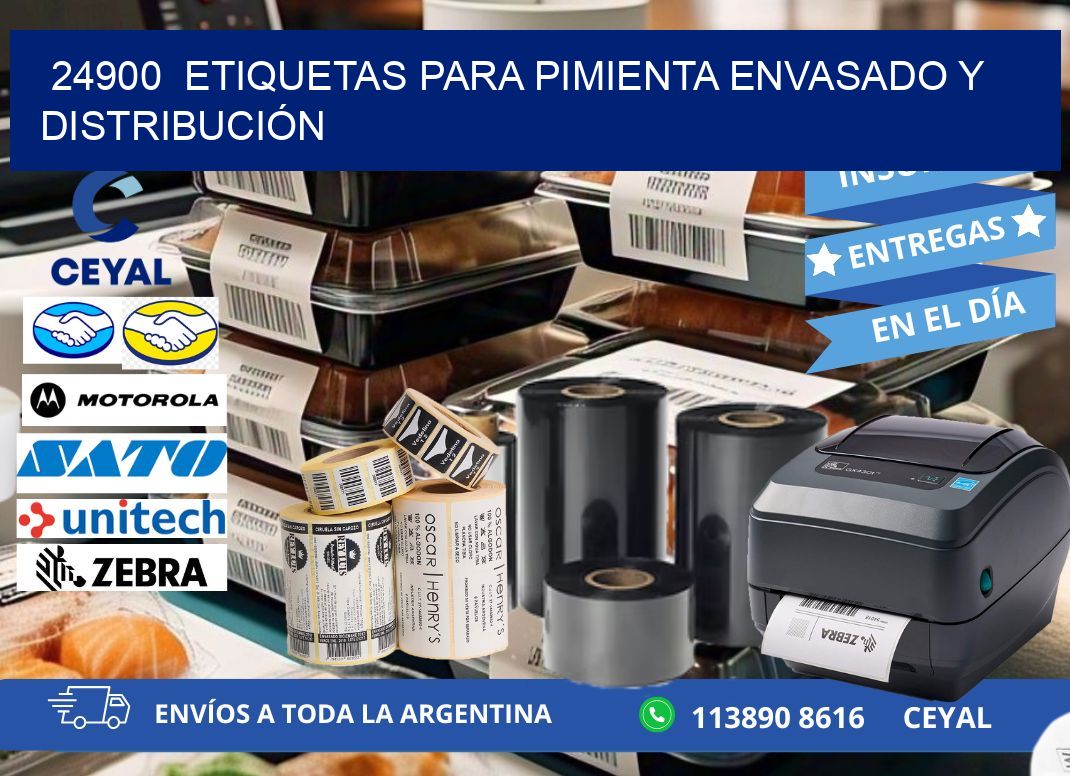 24900  ETIQUETAS PARA PIMIENTA ENVASADO Y DISTRIBUCIÓN