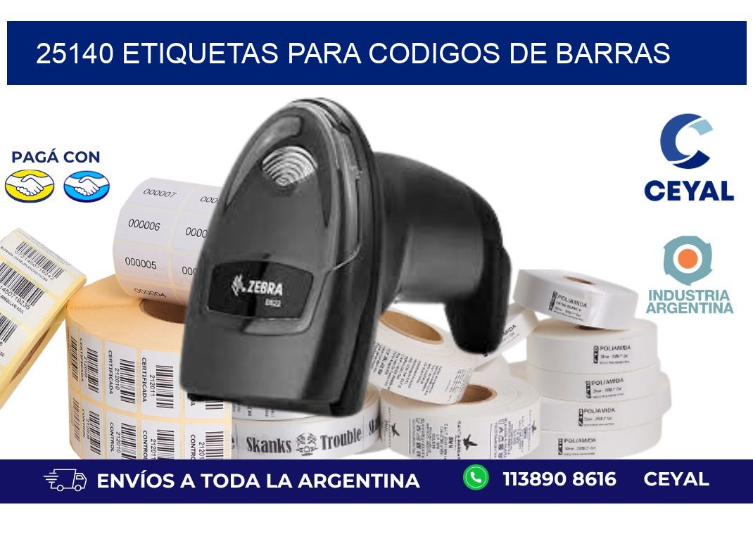 25140 ETIQUETAS PARA CODIGOS DE BARRAS