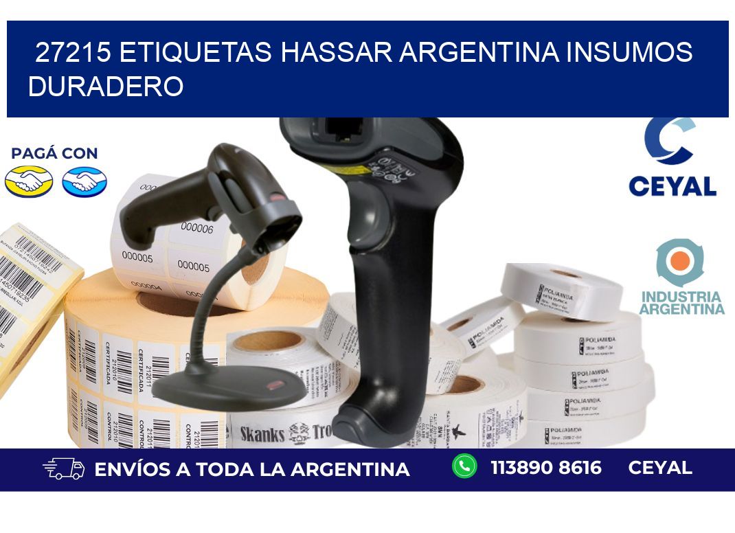 27215 etiquetas hassar argentina INSUMOS DURADERO