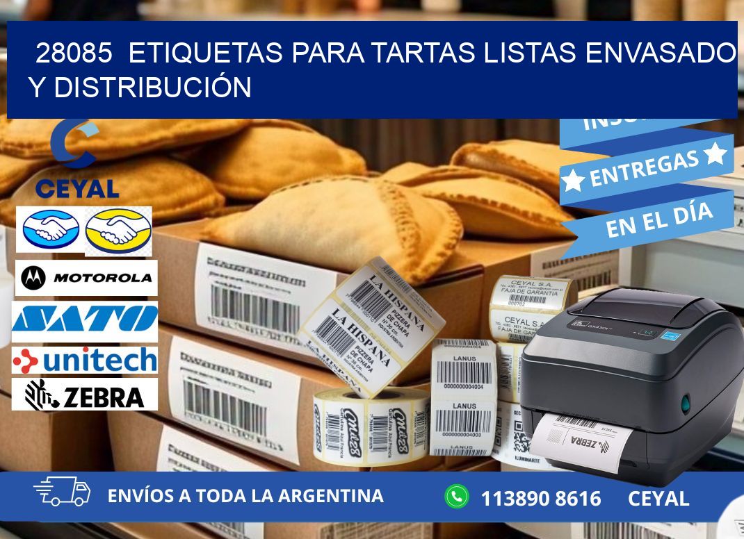 28085  ETIQUETAS PARA TARTAS LISTAS ENVASADO Y DISTRIBUCIÓN