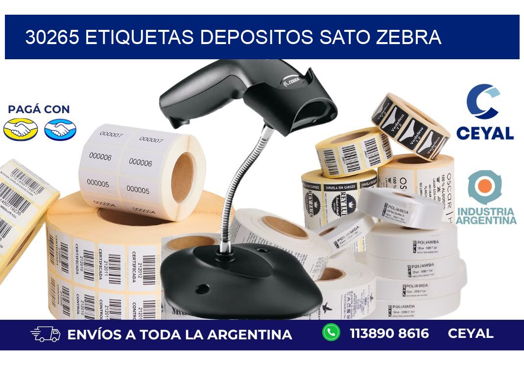 30265 ETIQUETAS DEPOSITOS SATO ZEBRA