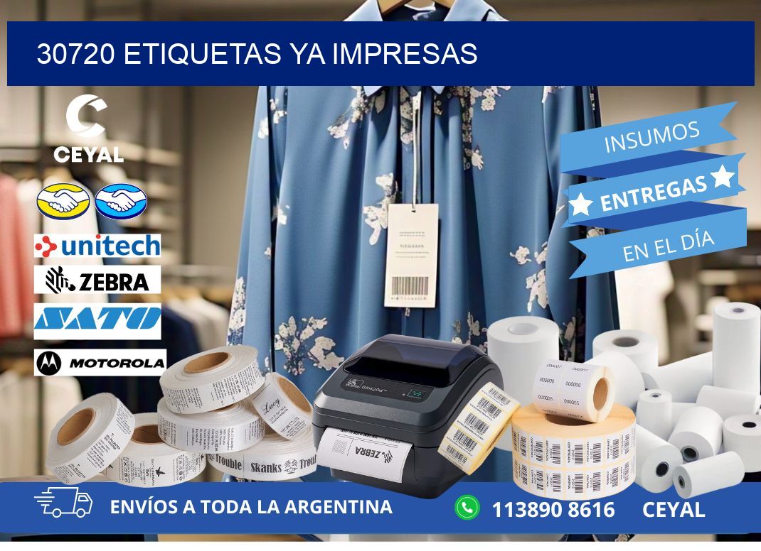30720 ETIQUETAS YA IMPRESAS