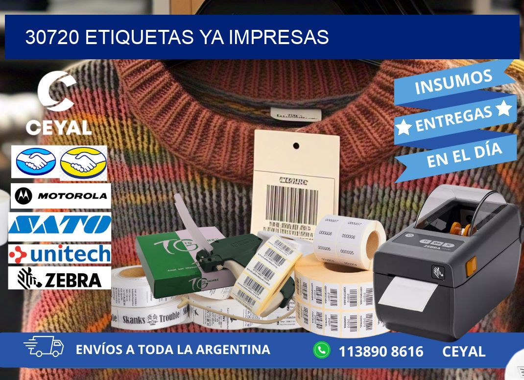 30720 ETIQUETAS YA IMPRESAS