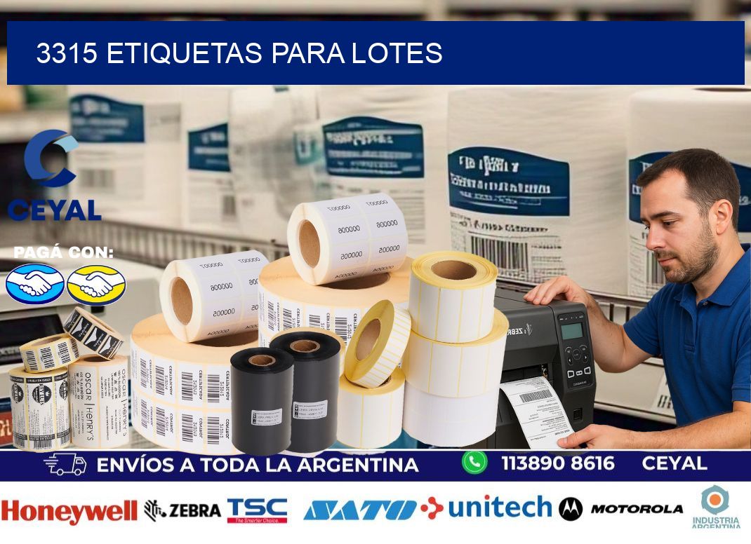 3315 ETIQUETAS PARA LOTES