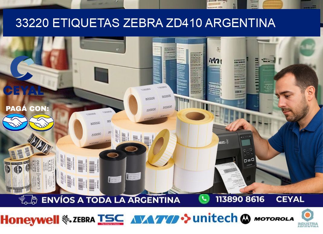33220 etiquetas zebra zd410 argentina