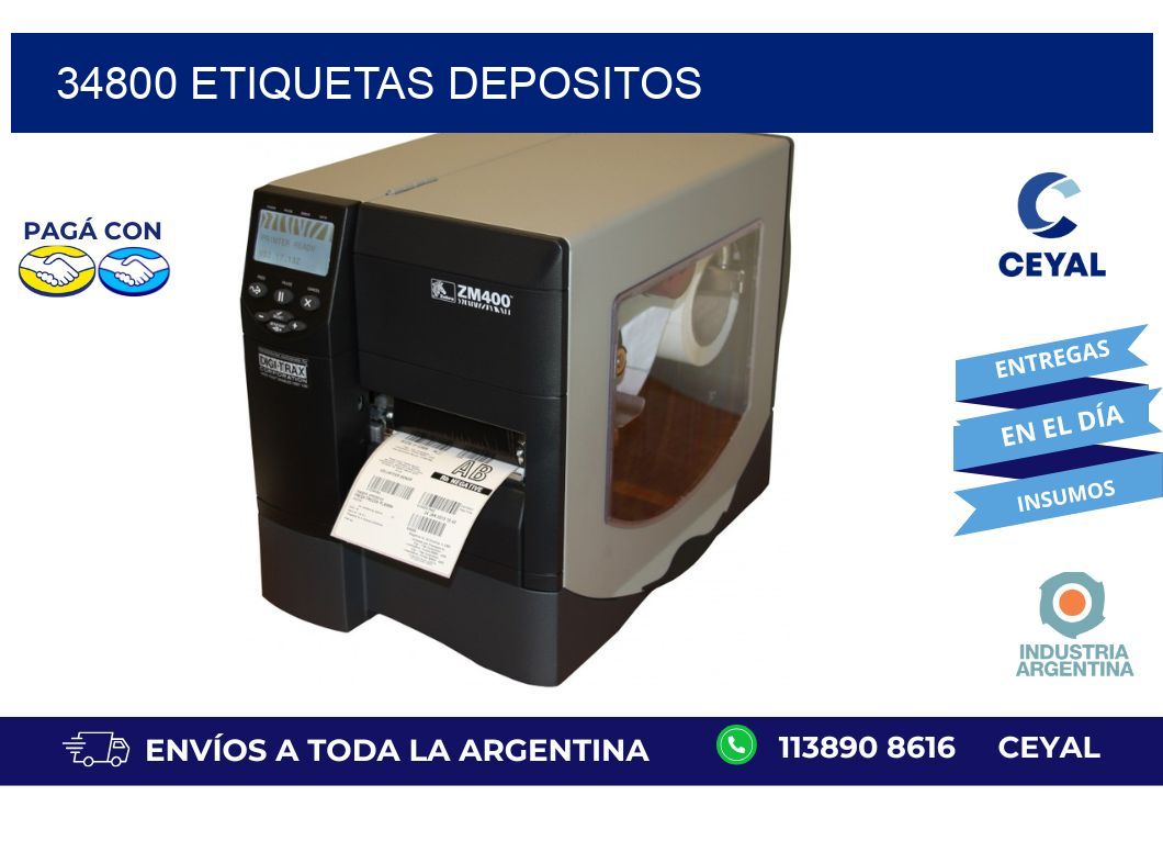 34800 ETIQUETAS DEPOSITOS