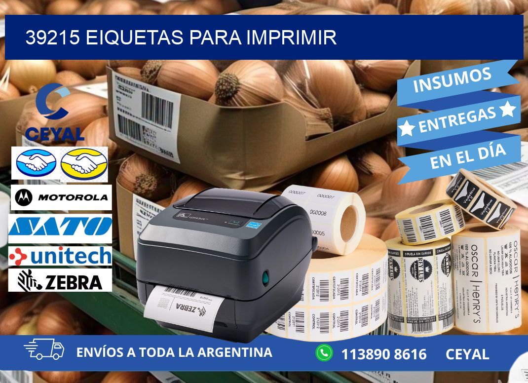 39215 EIQUETAS PARA IMPRIMIR