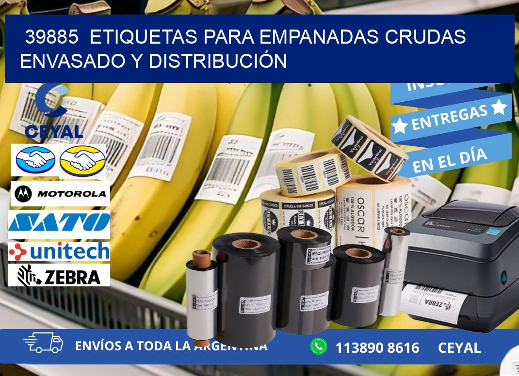 39885  ETIQUETAS PARA EMPANADAS CRUDAS ENVASADO Y DISTRIBUCIÓN
