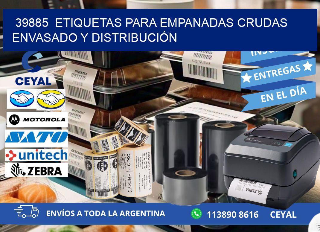 39885  ETIQUETAS PARA EMPANADAS CRUDAS ENVASADO Y DISTRIBUCIÓN