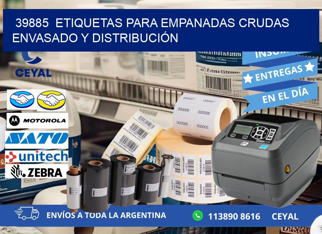 39885  ETIQUETAS PARA EMPANADAS CRUDAS ENVASADO Y DISTRIBUCIÓN