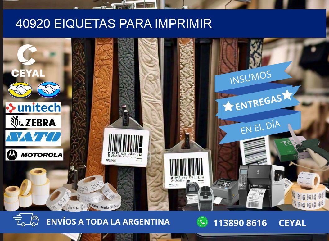 40920 EIQUETAS PARA IMPRIMIR