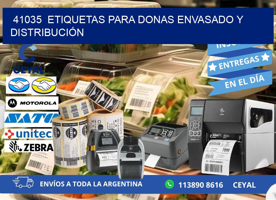 41035  ETIQUETAS PARA DONAS ENVASADO Y DISTRIBUCIÓN