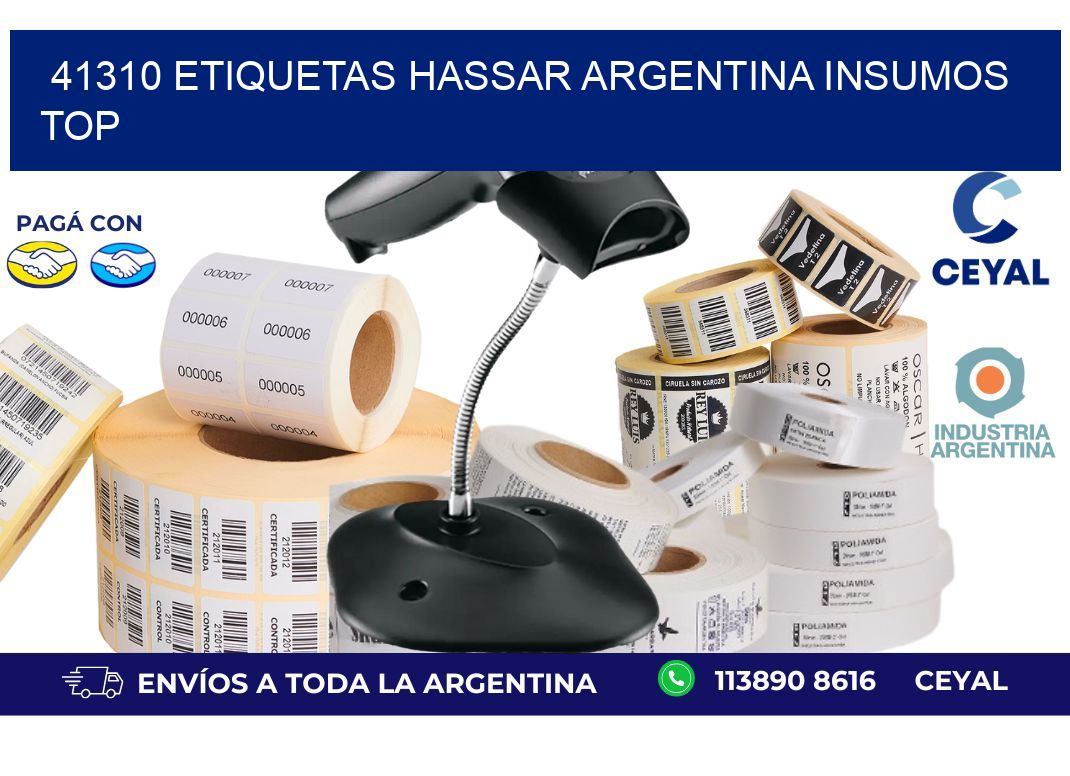 41310 etiquetas hassar argentina INSUMOS TOP
