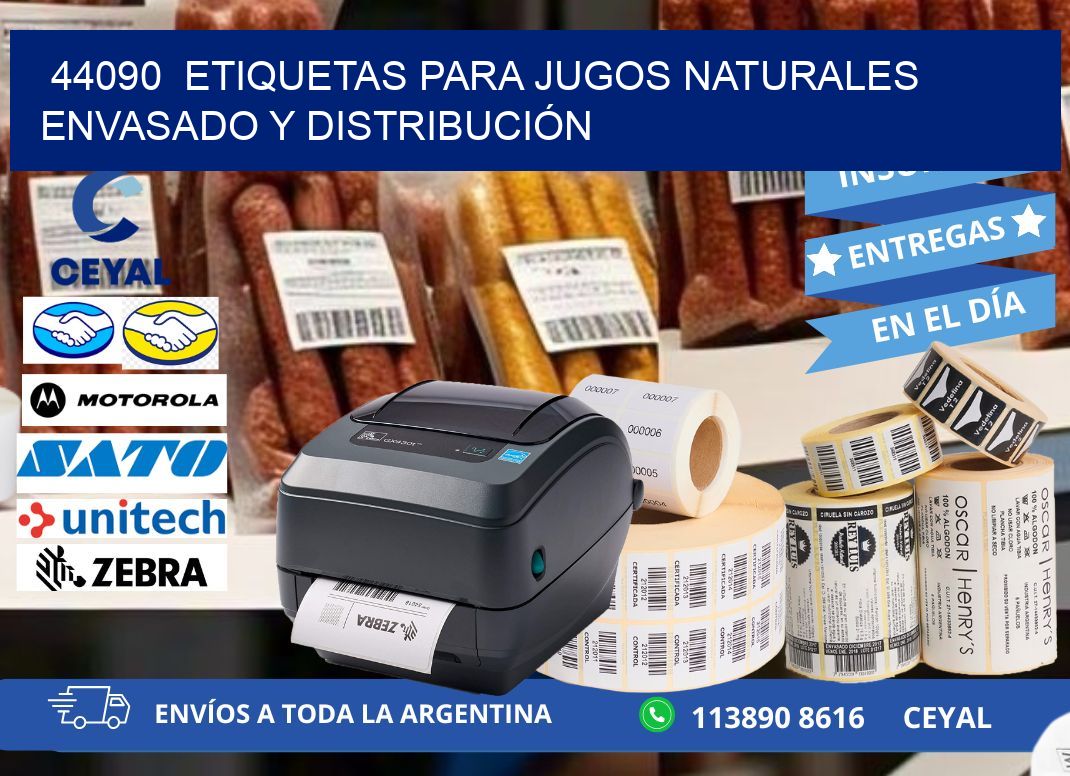 44090  ETIQUETAS PARA JUGOS NATURALES ENVASADO Y DISTRIBUCIÓN