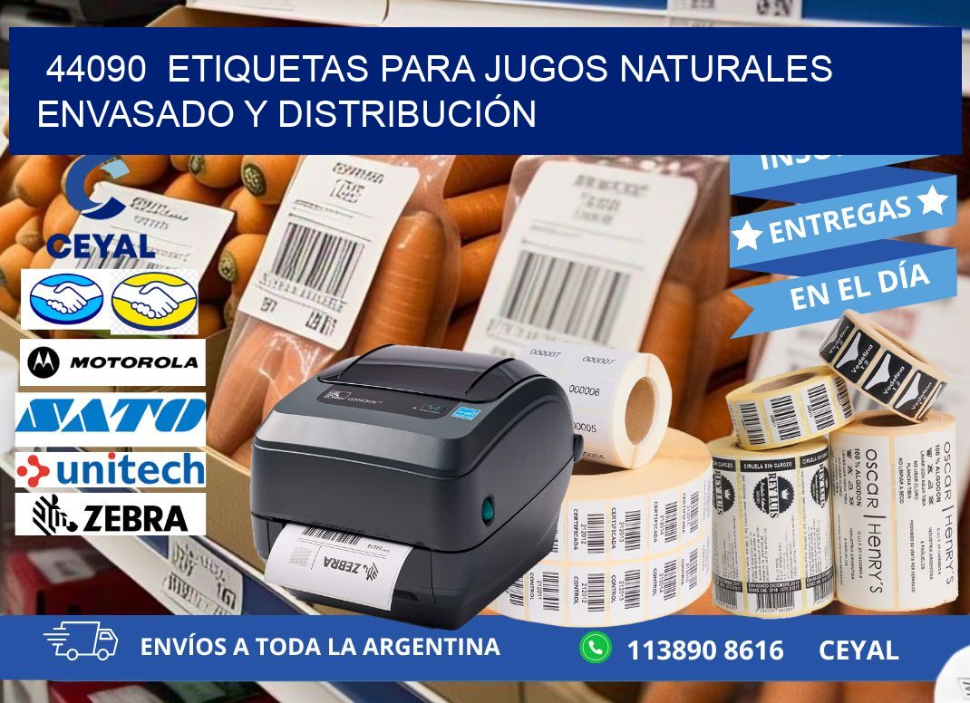 44090  ETIQUETAS PARA JUGOS NATURALES ENVASADO Y DISTRIBUCIÓN
