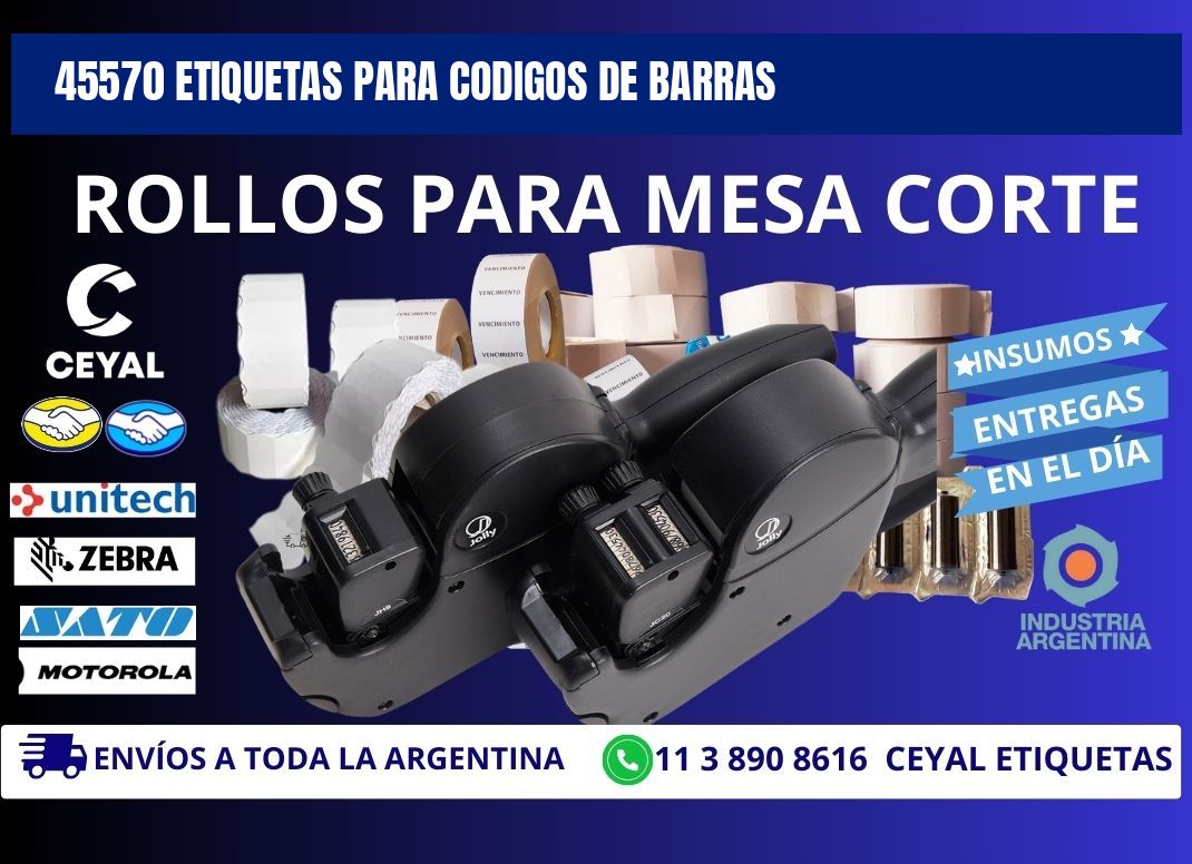 45570 ETIQUETAS PARA CODIGOS DE BARRAS