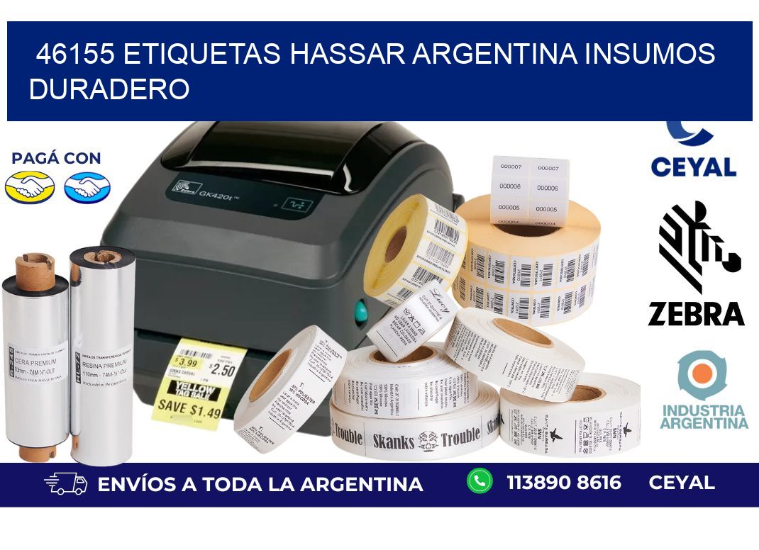 46155 etiquetas hassar argentina INSUMOS DURADERO
