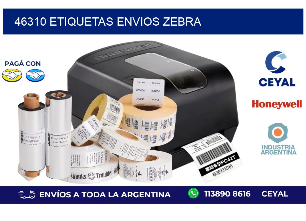 46310 ETIQUETAS ENVIOS ZEBRA