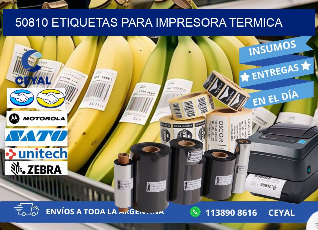 50810 ETIQUETAS PARA IMPRESORA TERMICA