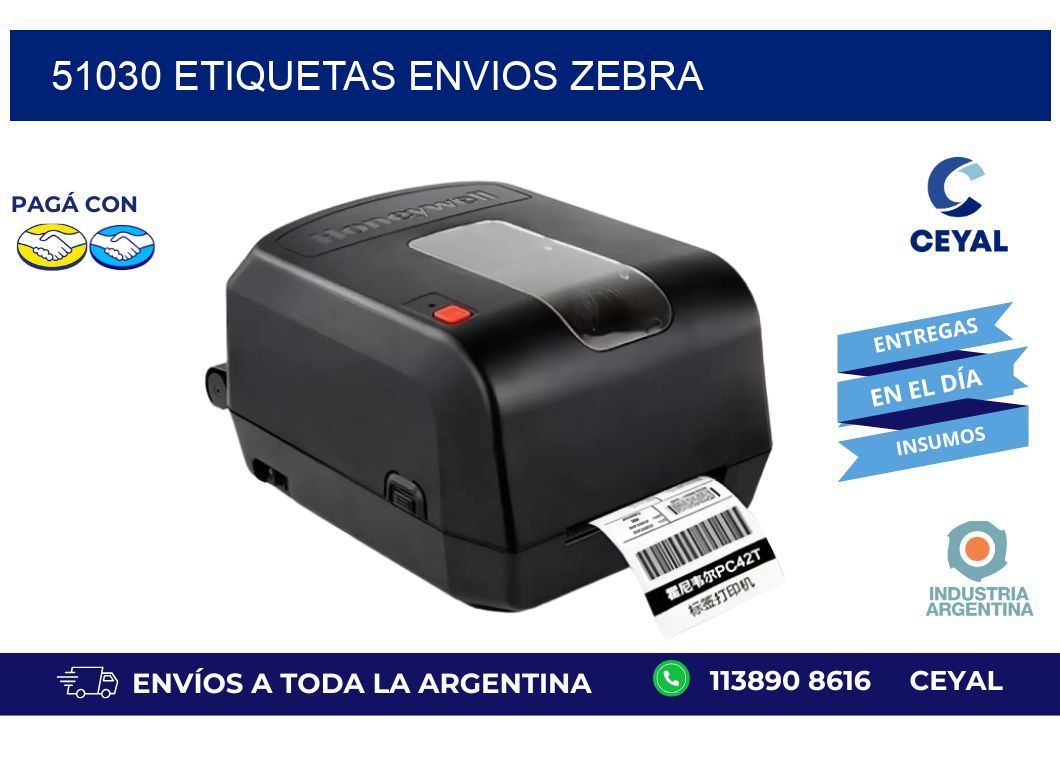 51030 ETIQUETAS ENVIOS ZEBRA