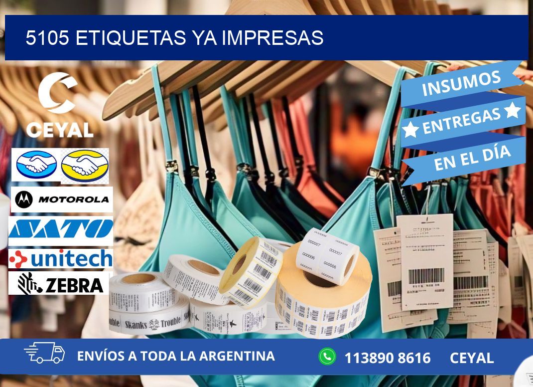 5105 ETIQUETAS YA IMPRESAS