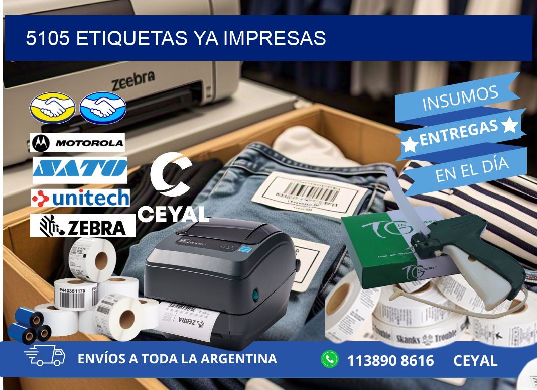 5105 ETIQUETAS YA IMPRESAS