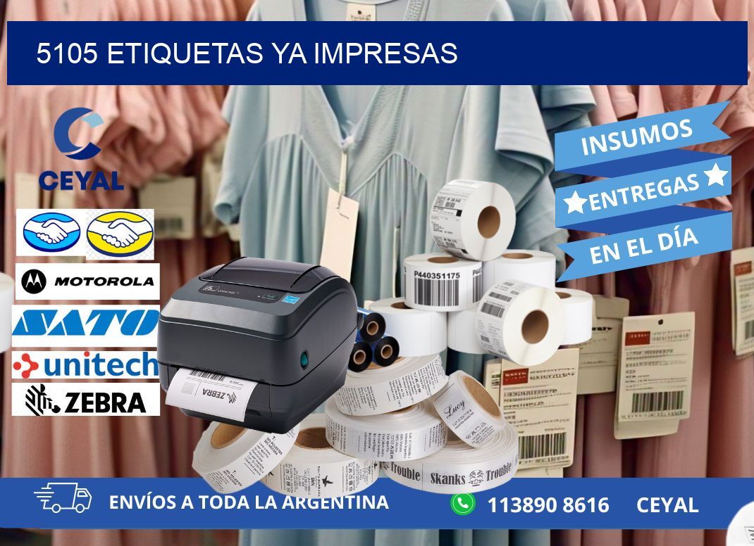 5105 ETIQUETAS YA IMPRESAS