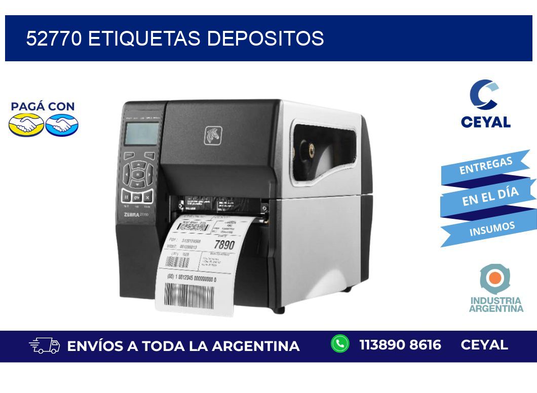 52770 ETIQUETAS DEPOSITOS