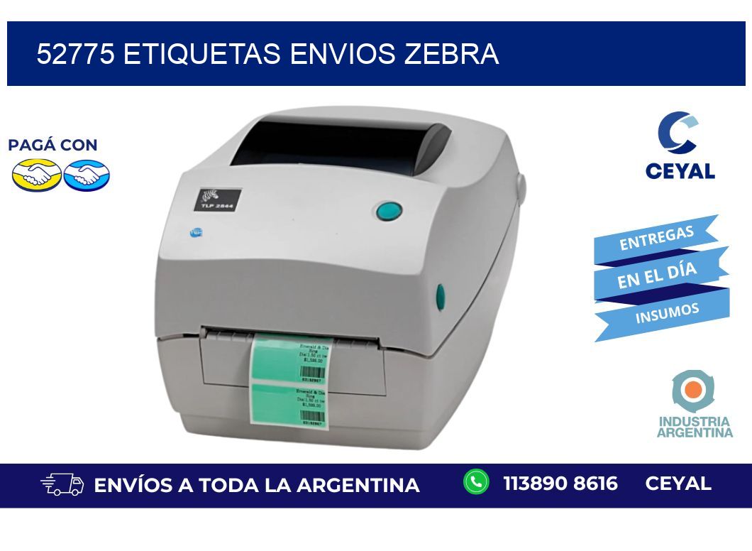 52775 ETIQUETAS ENVIOS ZEBRA