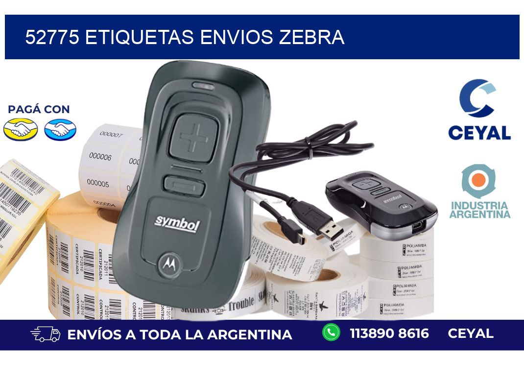52775 ETIQUETAS ENVIOS ZEBRA