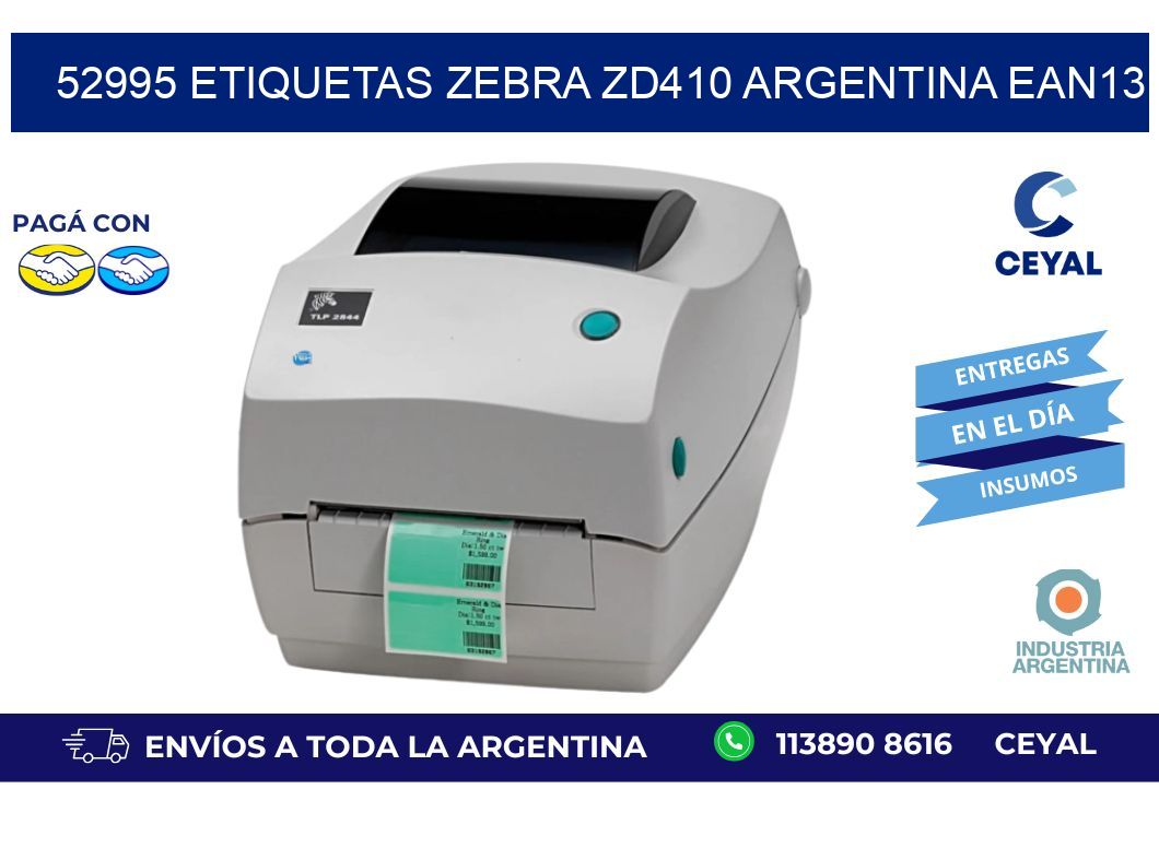 52995 etiquetas zebra zd410 argentina EAN13