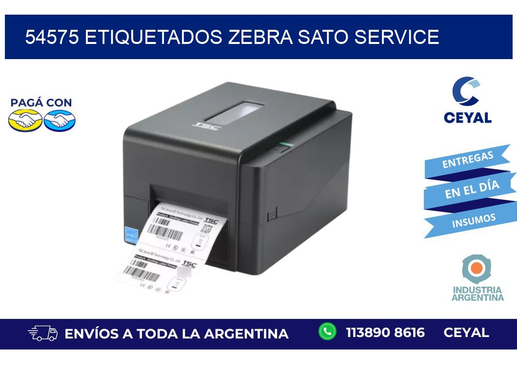 54575 ETIQUETADOS ZEBRA SATO SERVICE