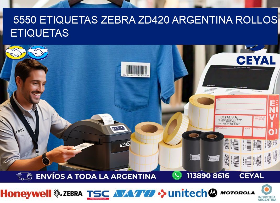 5550 etiquetas zebra zd420 argentina ROLLOS ETIQUETAS
