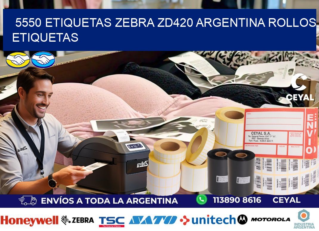 5550 etiquetas zebra zd420 argentina ROLLOS ETIQUETAS