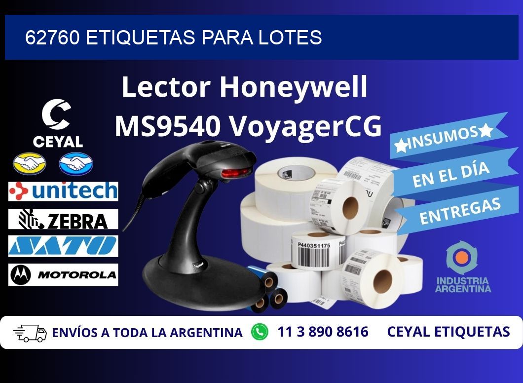 62760 ETIQUETAS PARA LOTES