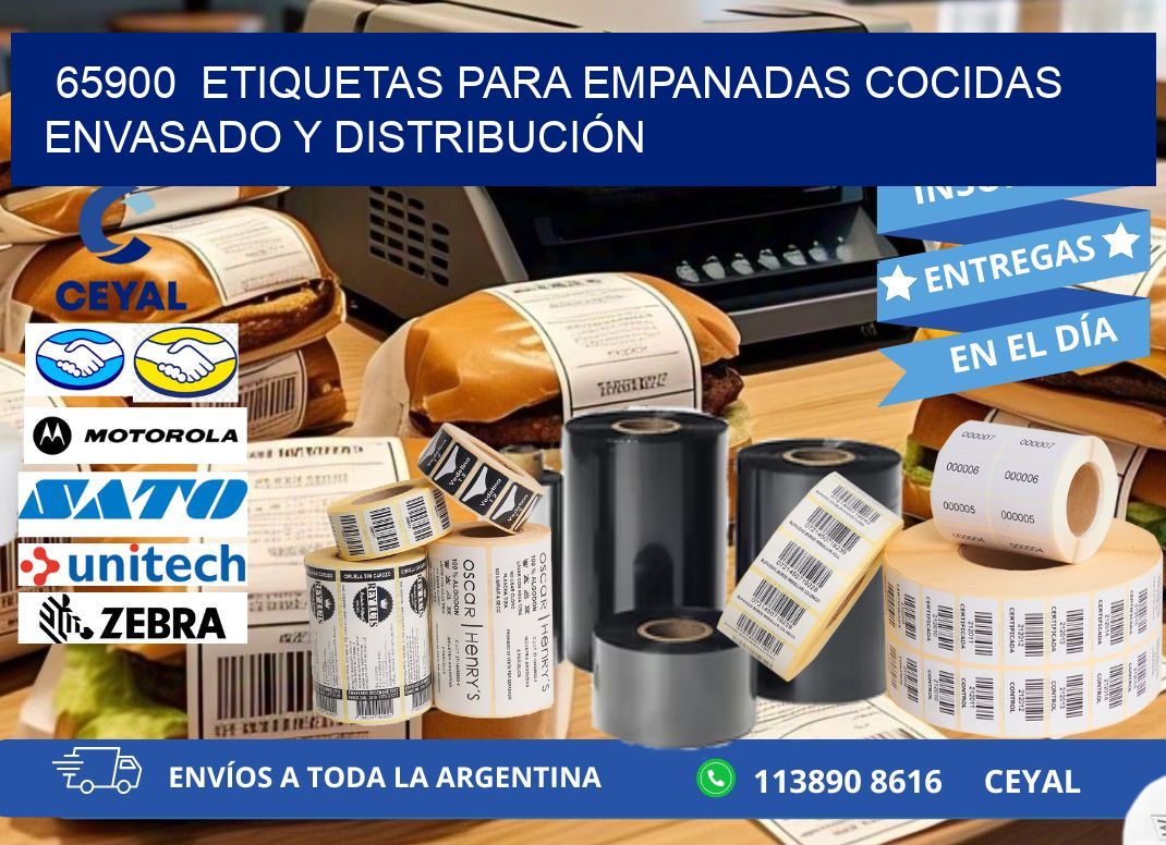 65900  ETIQUETAS PARA EMPANADAS COCIDAS ENVASADO Y DISTRIBUCIÓN