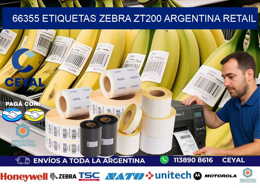 66355 etiquetas zebra zt200 argentina RETAIL