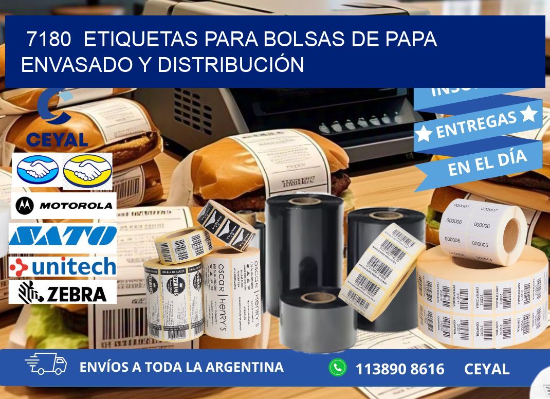 7180  ETIQUETAS PARA BOLSAS DE PAPA ENVASADO Y DISTRIBUCIÓN