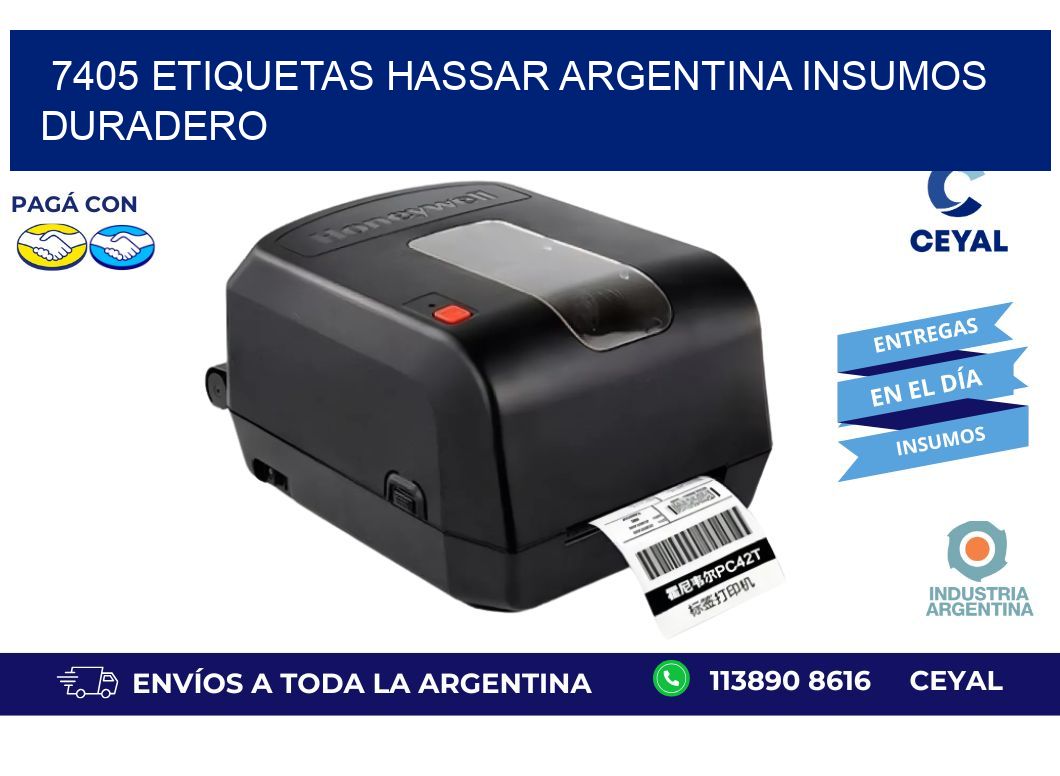 7405 etiquetas hassar argentina INSUMOS DURADERO