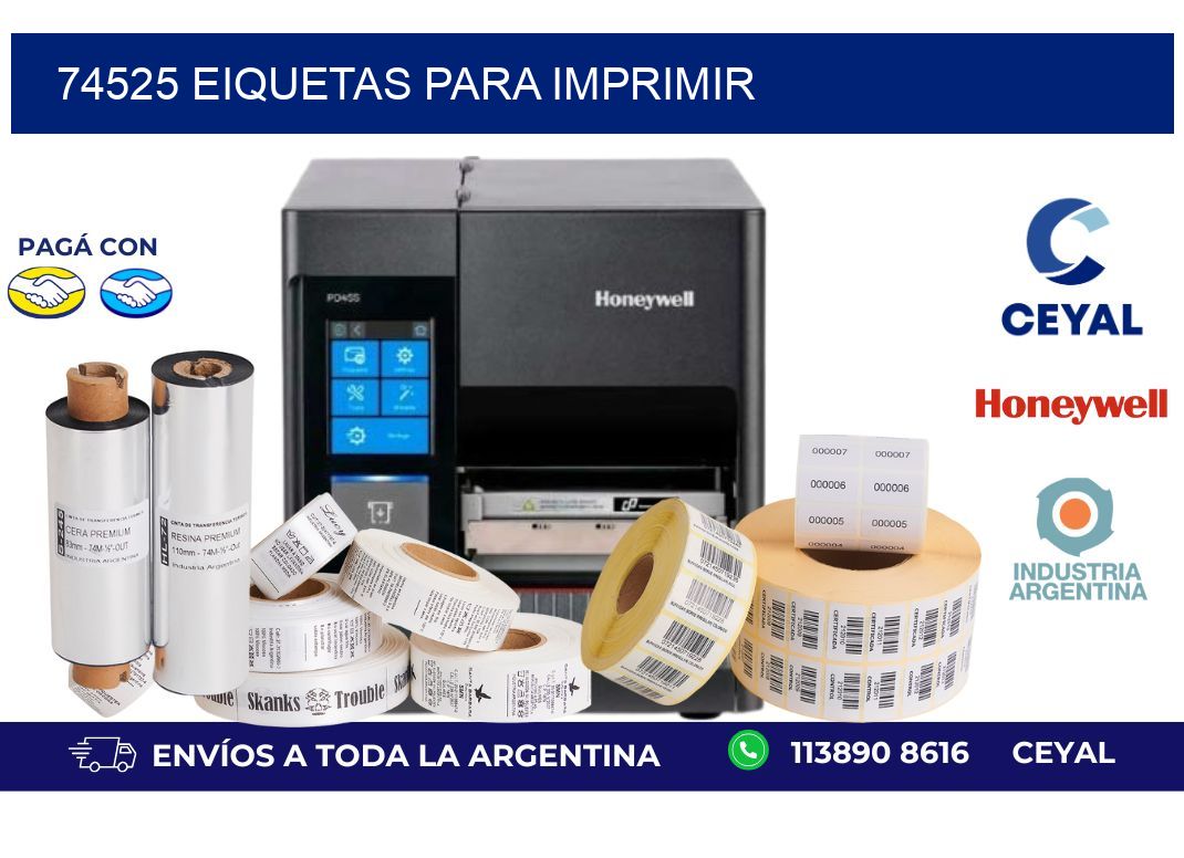 74525 EIQUETAS PARA IMPRIMIR
