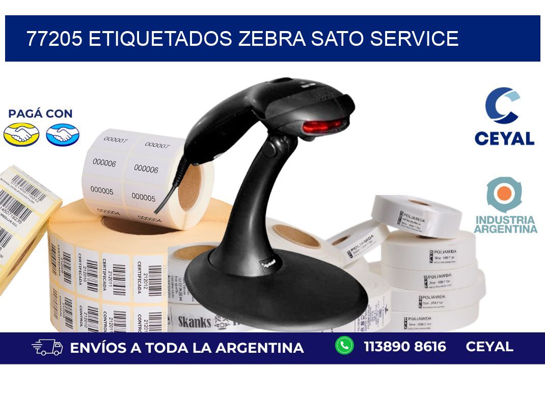 77205 ETIQUETADOS ZEBRA SATO SERVICE