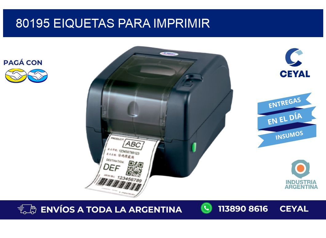 80195 EIQUETAS PARA IMPRIMIR