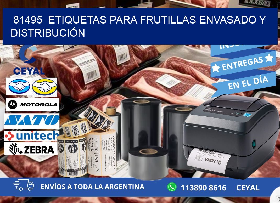 81495  ETIQUETAS PARA FRUTILLAS ENVASADO Y DISTRIBUCIÓN