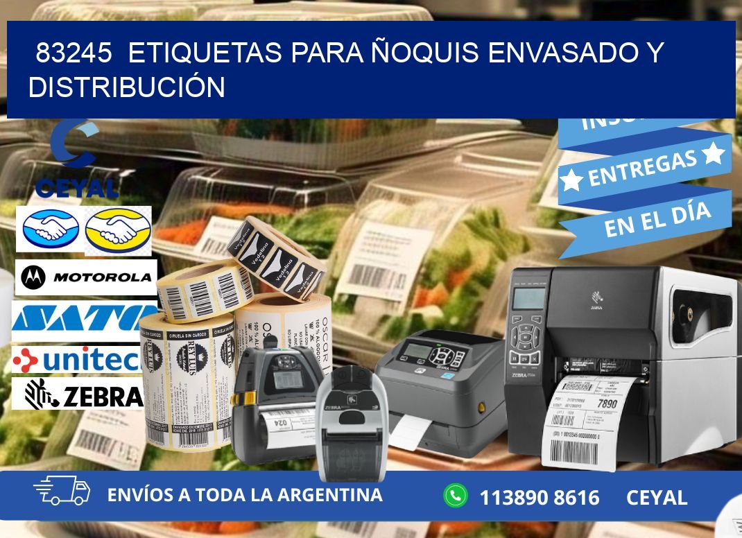 83245  ETIQUETAS PARA ÑOQUIS ENVASADO Y DISTRIBUCIÓN