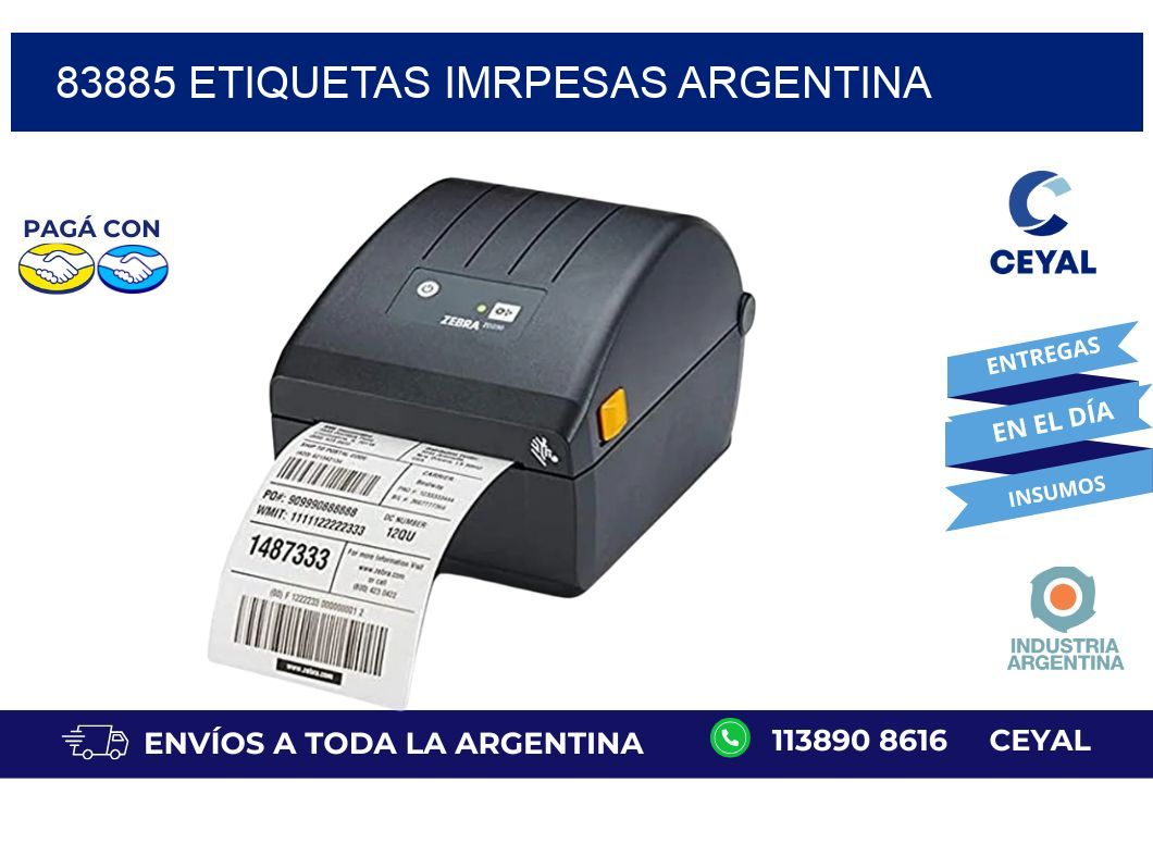 83885 etiquetas imrpesas argentina