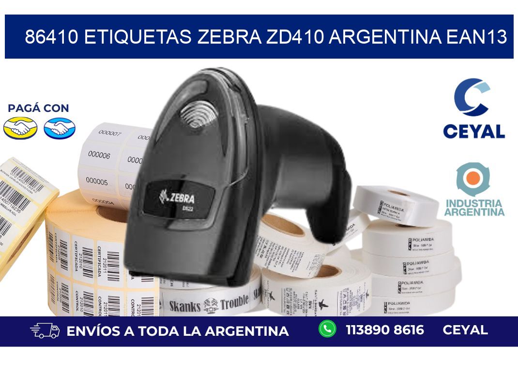 86410 etiquetas zebra zd410 argentina EAN13