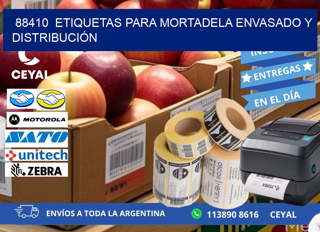 88410  ETIQUETAS PARA MORTADELA ENVASADO Y DISTRIBUCIÓN
